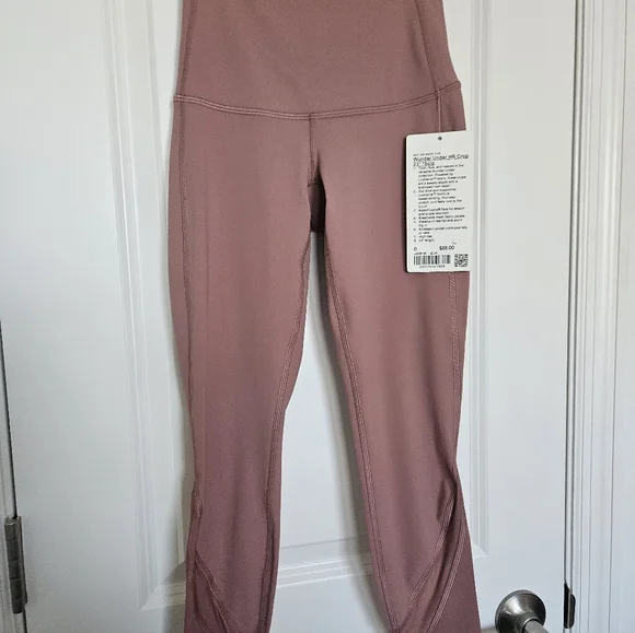 NWT Lululemon Wunder Under HR Crop 23' *Sclp SCHI Spiced Chai Luxtreme SZ 0 - Picture 8 of 14